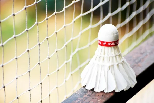 badminton net shot close up